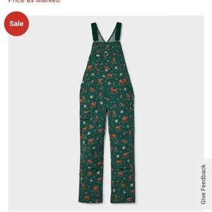ISO *NOT FOR SALE* L 29 Duluth Trading Company Gardening Overalls Highland Cow